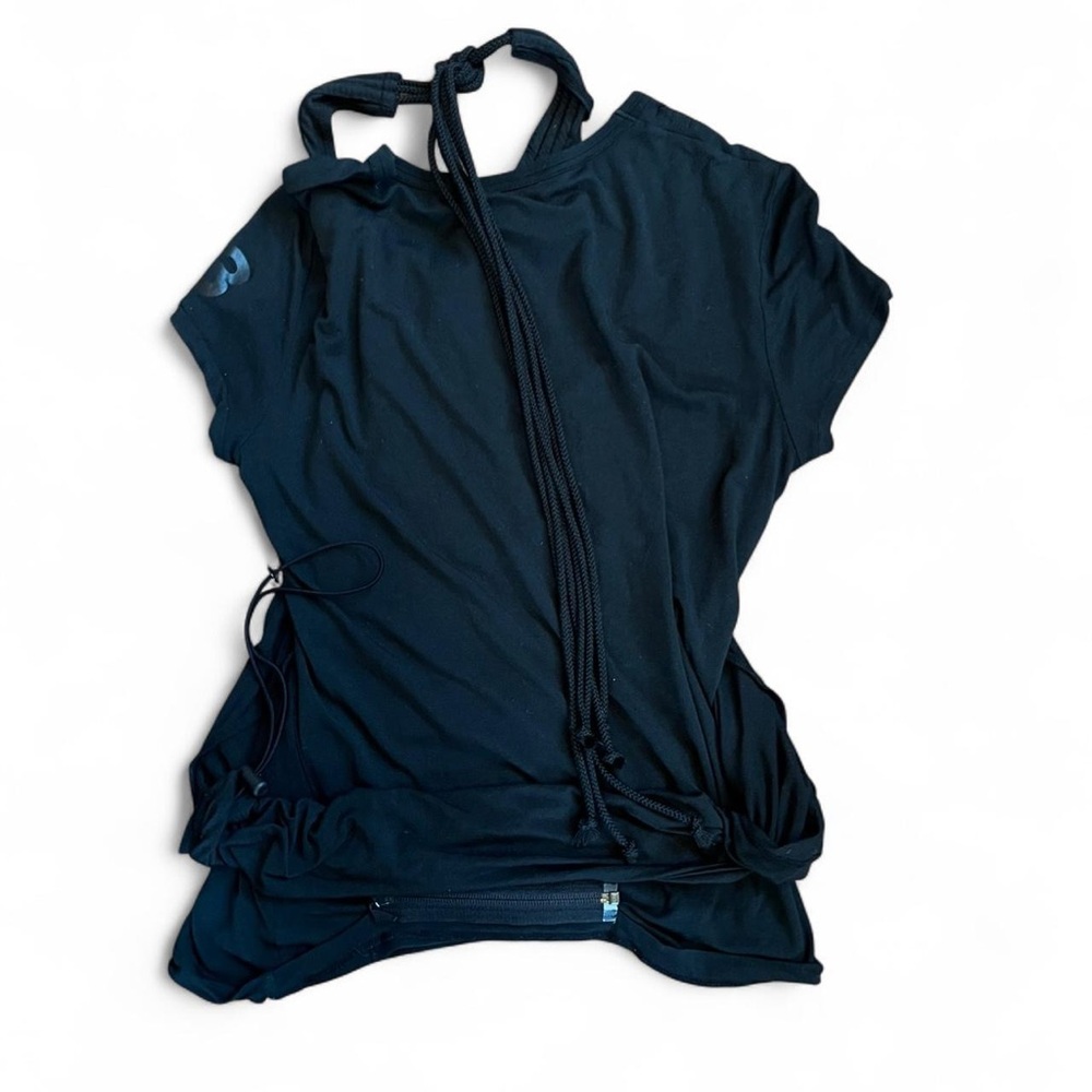 Y-3 Yohji Yamamoto Adidas Layered Tee black vintage M 2008 sportswear - Picture 8 of 14